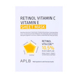 Balinoša sejas maska ar retinolu un vitamīniem APLB Retinol Vitamin C Vitamin E Sheet Mask