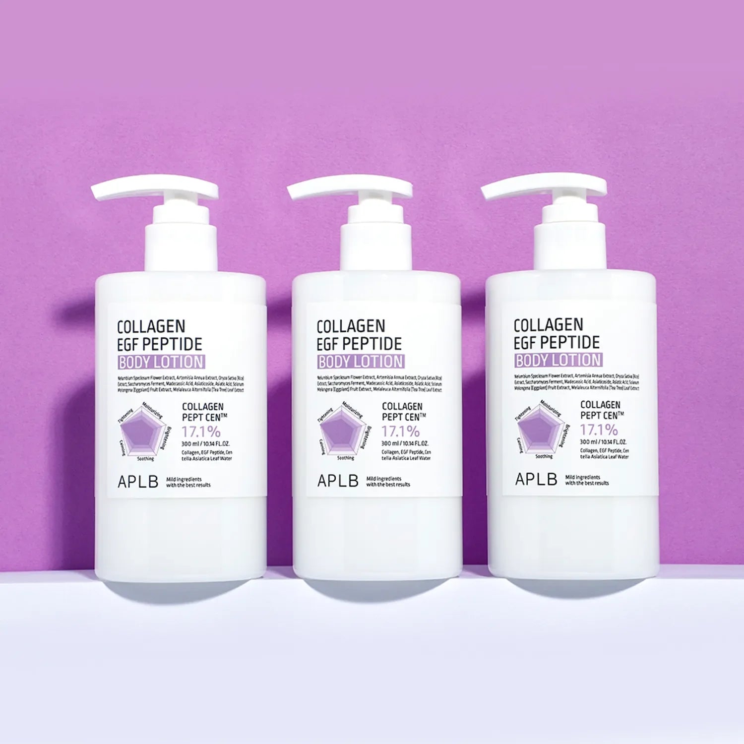 Ķermeņa losjons ādas elastībai APLB Collagen EGF Peptide Body Lotion