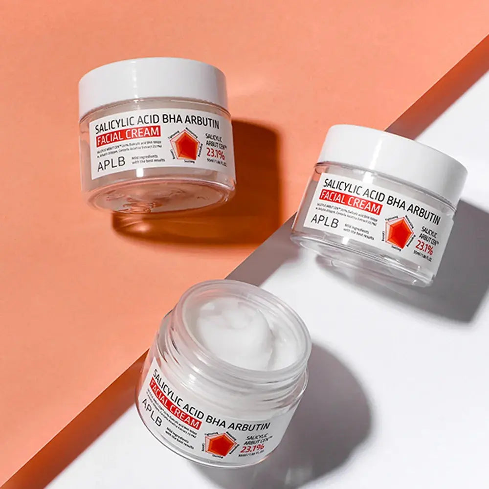 Kirkastav ja taastav näokreem salitsüülhappe ja arbutiiniga APLB Salicylic Acid BHA Arbutin Facial Cream