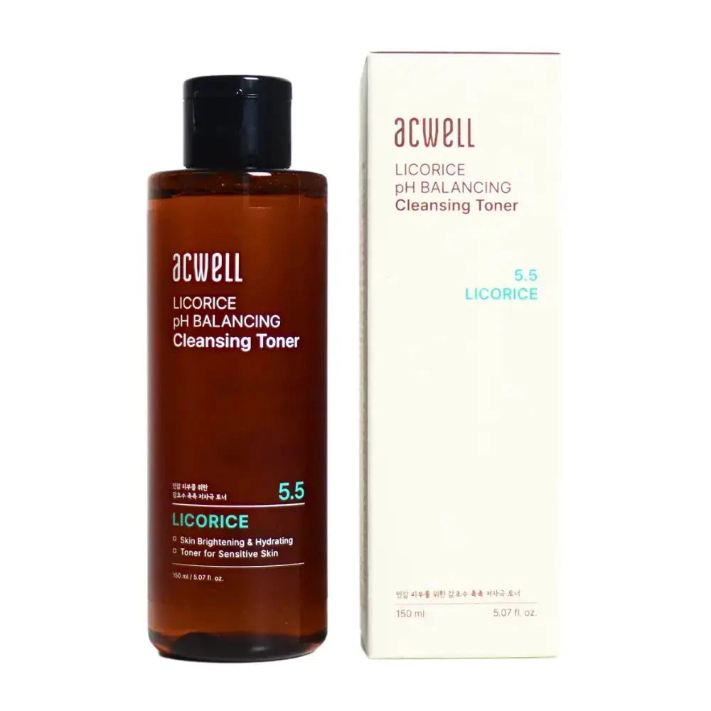 Nedaudz skābs attīrošs toniks ar lakricas ekstraktu Acwell 5.5 Licorice pH Balancing Cleansing Toner