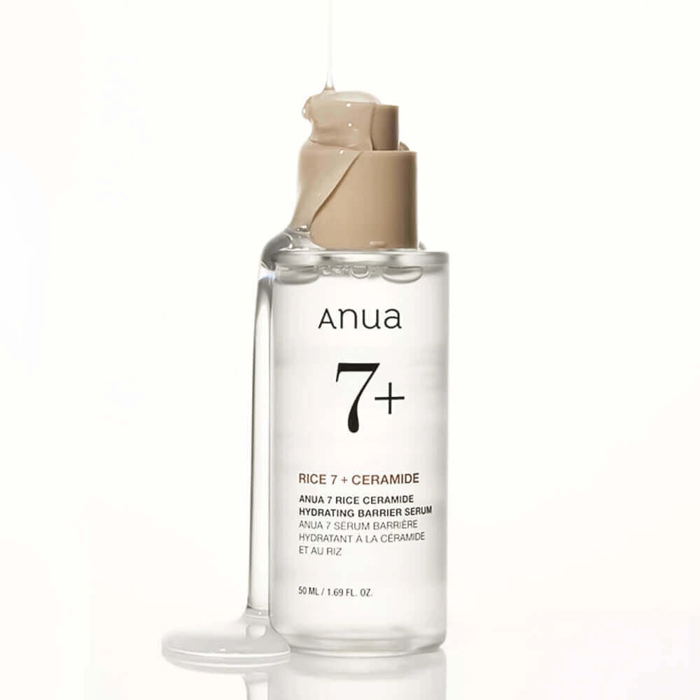 Serums mirdzuma piešķiršanai ar rīsiem Anua Rice 7 Ceramide Hydrating Barrier Serum