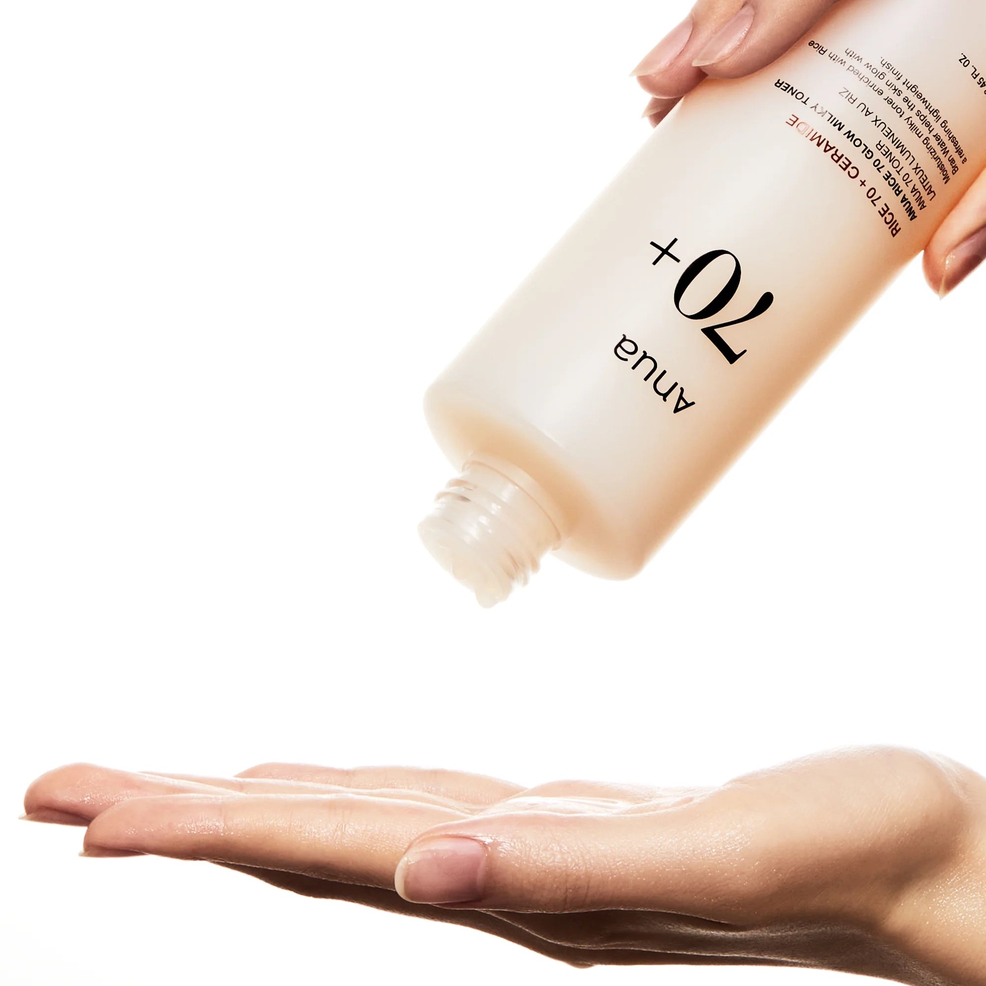 Pieniņveida toniks mirdzuma piešķiršanai ādai ar rīsiem Anua Rice 70 Glow Milky Toner