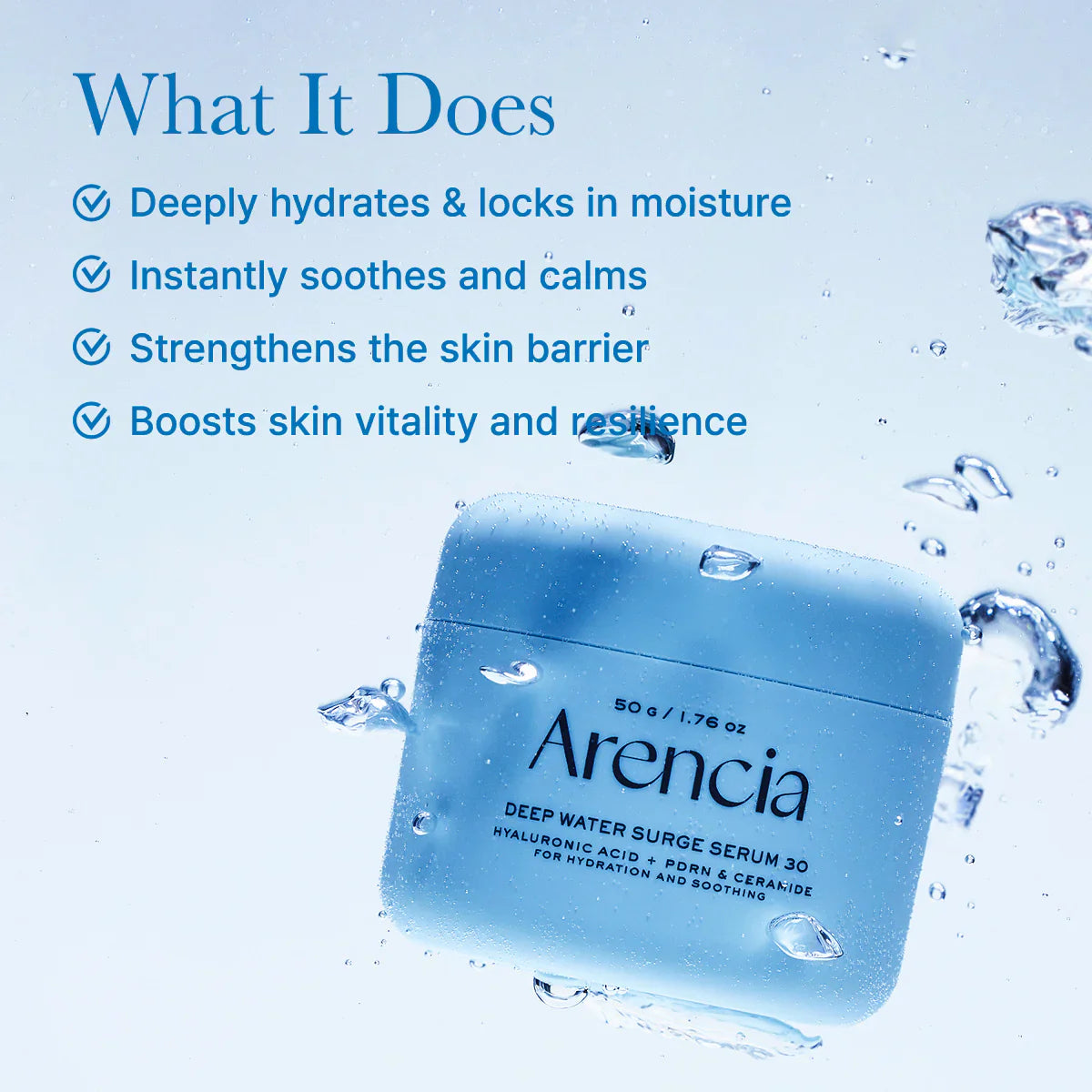 Intensīvi mitrinošais serums Arencia Deep Water Surge Serum 30