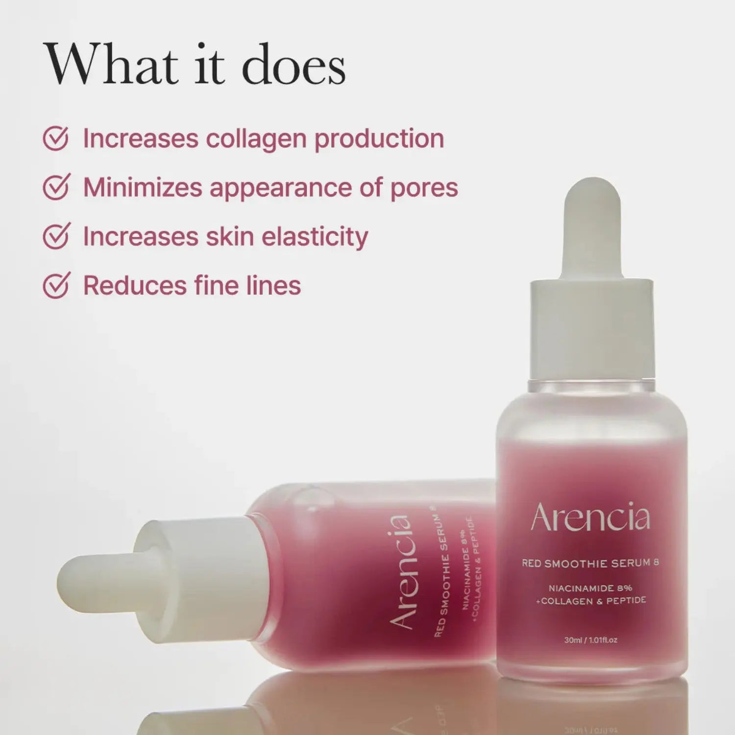 Serums ar 8% niacinamīdu Arencia Fresh Red Smoothie Serum 8