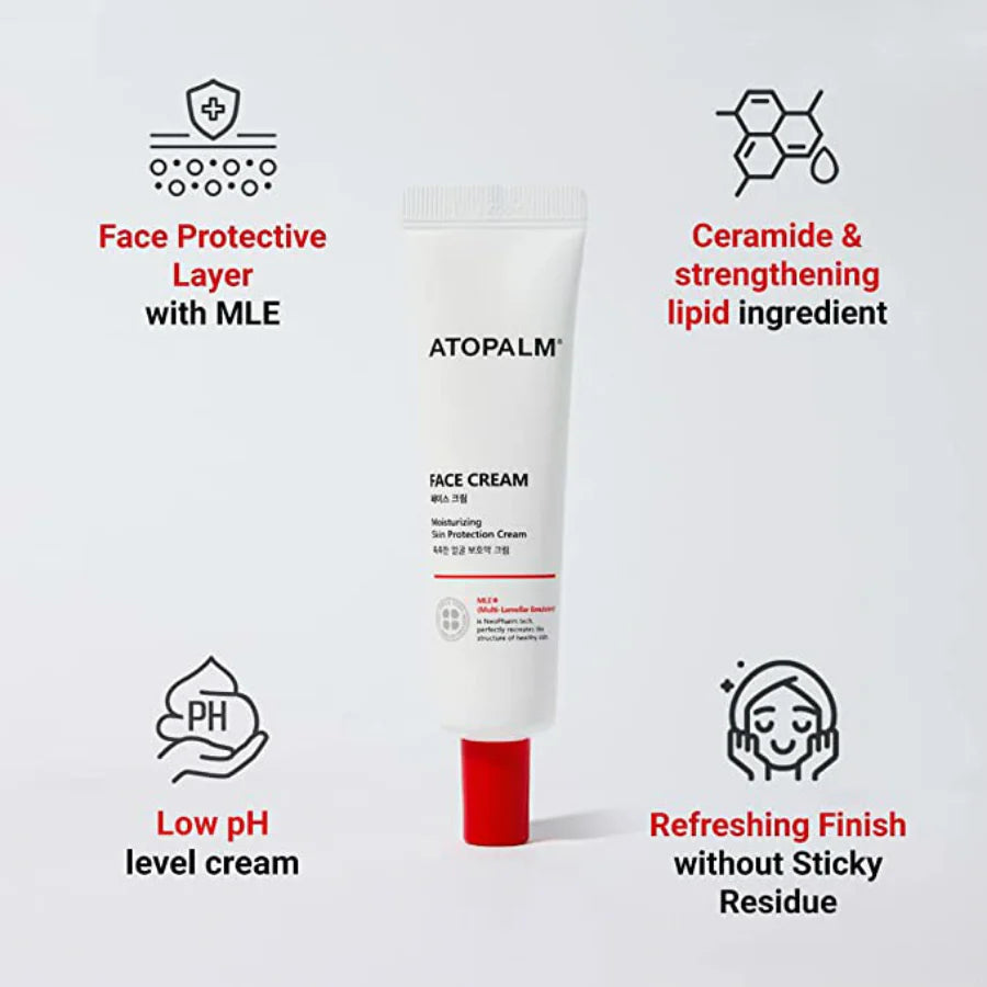 Atjaunojošs lamelārais krēms sejai Atopalm Face Cream