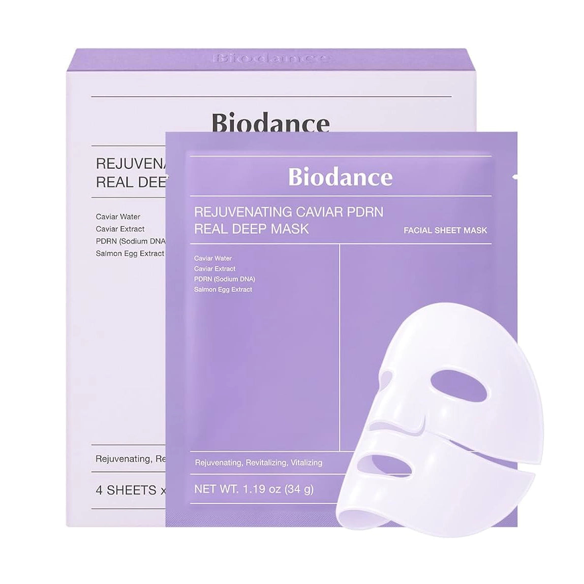 Nakts hidrogēla maska Biodance Rejuvenating Caviar PDRN Real Deep Mask