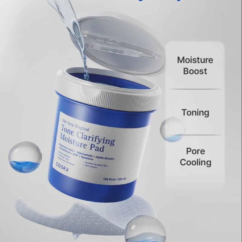 Mitrinoši sejas spilventiņi Cosrx One Step Original Tone Clarifying Moisture Pad