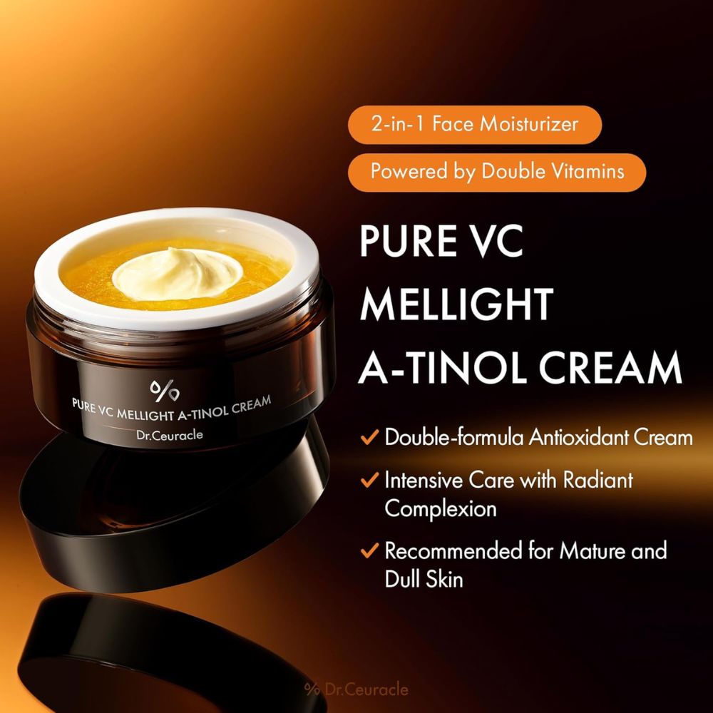 Divfāžu krēms ar retinolu un C vitamīnu Dr.Ceuracle Pure VС Mellight A-Tinol Cream