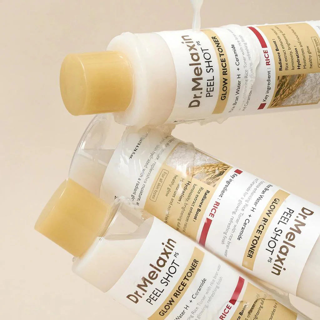 Mirdzumu piešķirošs rīsu pīlinga toniks Dr.Melaxin Peel Shot Glow White Rice Toner