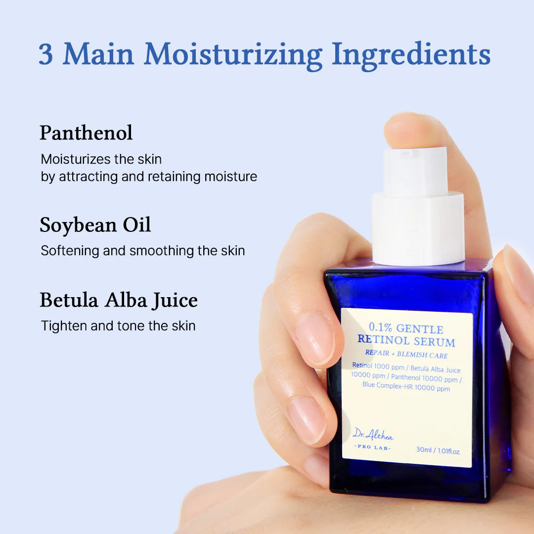 Maigs atjaunojošais serums gludai ādai Dr. Althea Gentle Retinol Serum