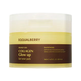 Balinoši spilventiņi ar toniku un kolagēnu EQQUALBERRY Collagen Glow Up Gel Toner Pad