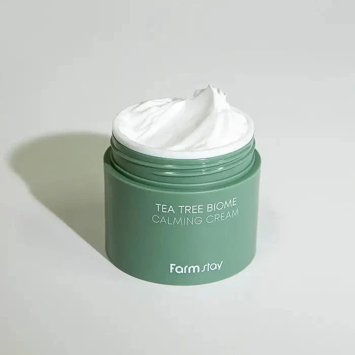 Nomierinošs krēms ar tējas koka ekstraktu FarmStay Tea Tree Biome Calming Cream