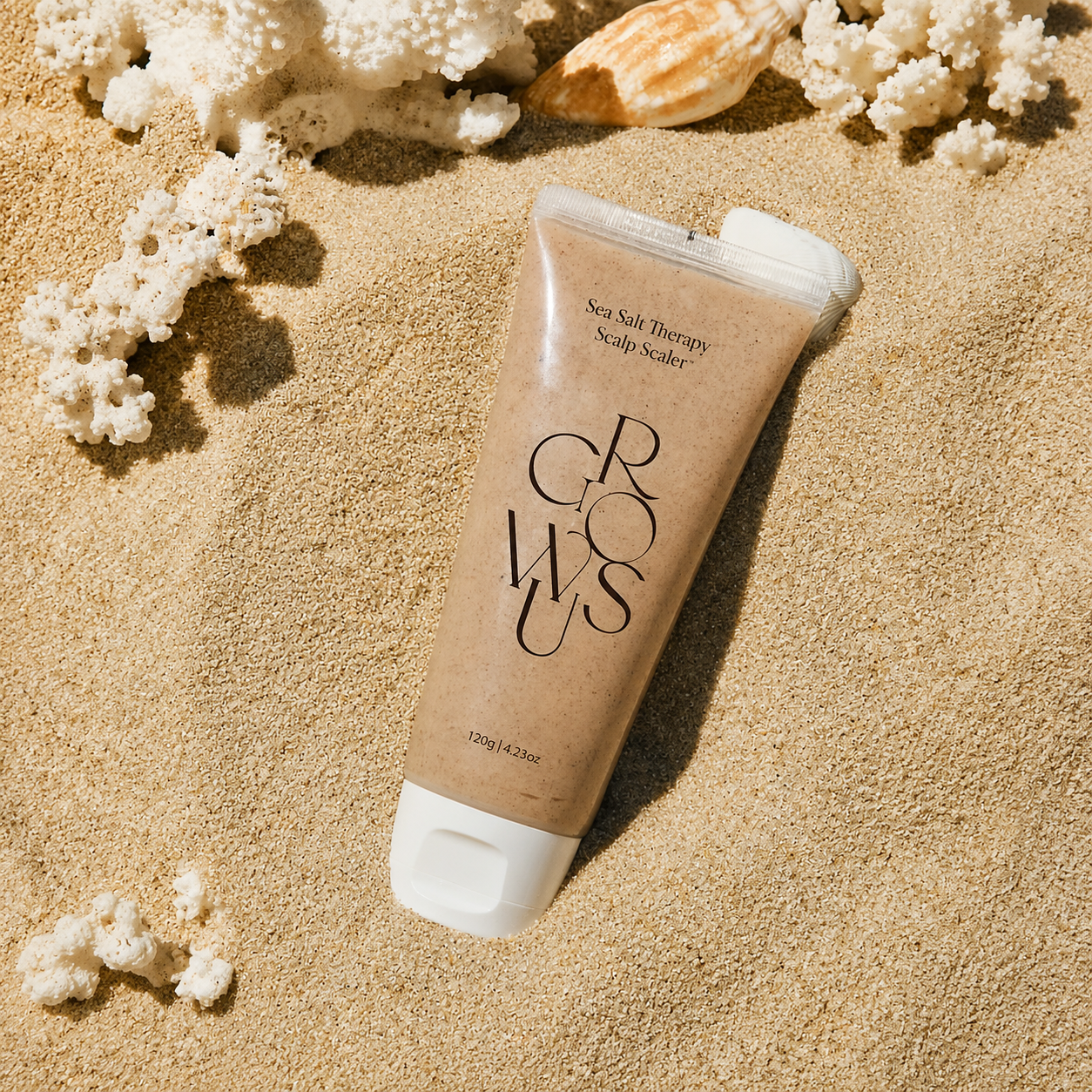 Galvas ādas skrubis Growus Sea Salt Therapy Scalp Scaler