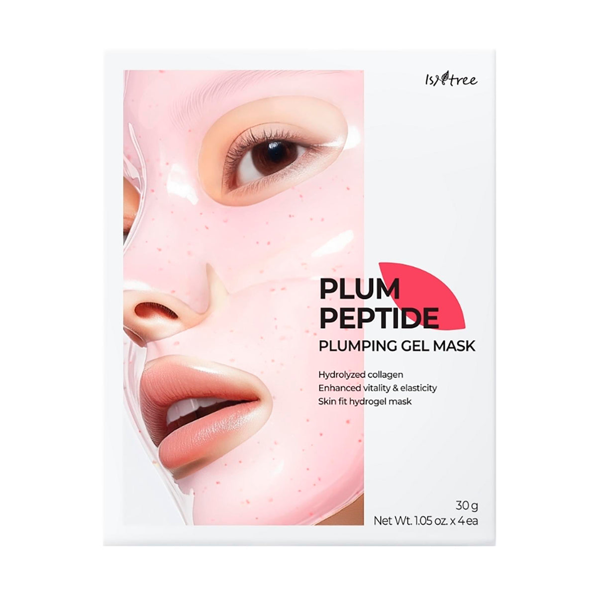 Hidrogēla sejas maska ar kolagēnu IsNtree Plum Peptide Plumping Gel Mask