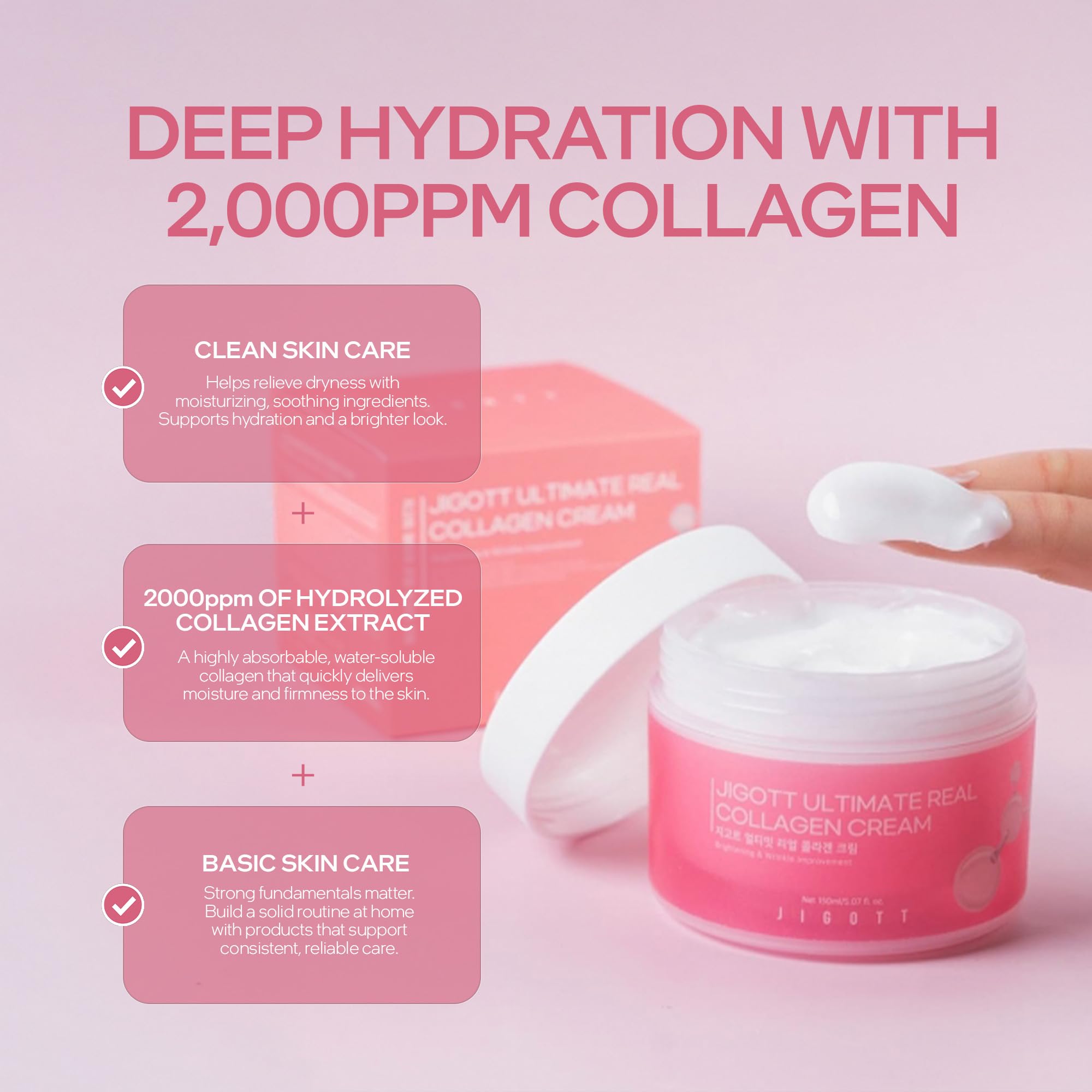 Barojošs sejas krēms Jigott Ultimate Real Collagen Cream
