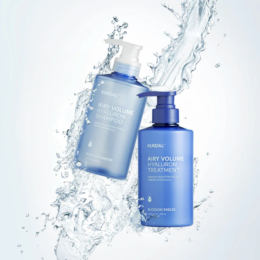Mitrinošs šampūns apjoma piešķiršanai Kundal Airy Volume Hyaluron Shampoo Blossom Breeze