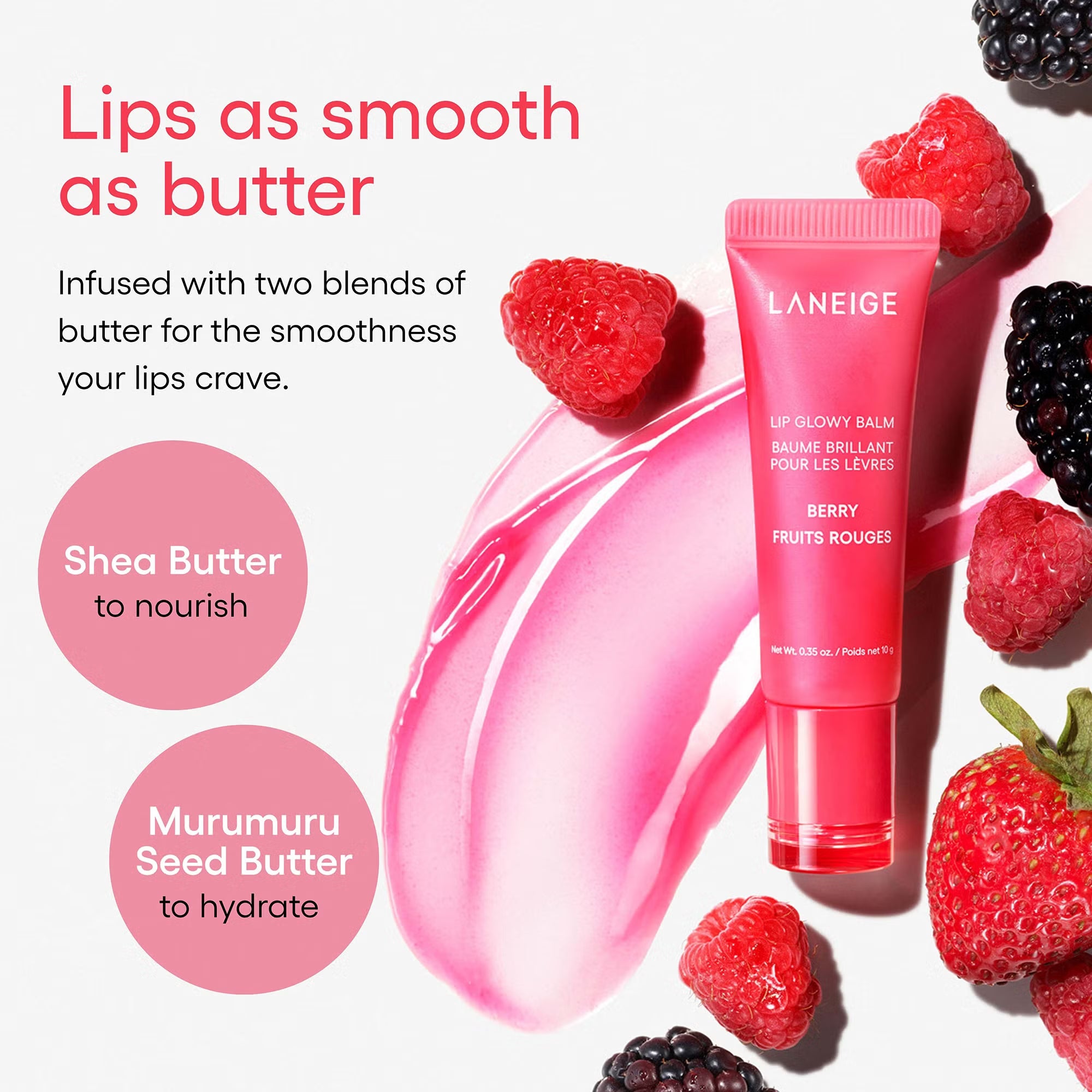 Mitrinošs lūpu balzams Laneige Lip Glowy Balm Berry