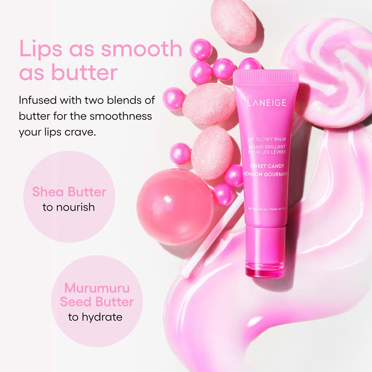 Mitrinošs lūpu balzams Laneige Lip Glowy Balm Sweet Candy