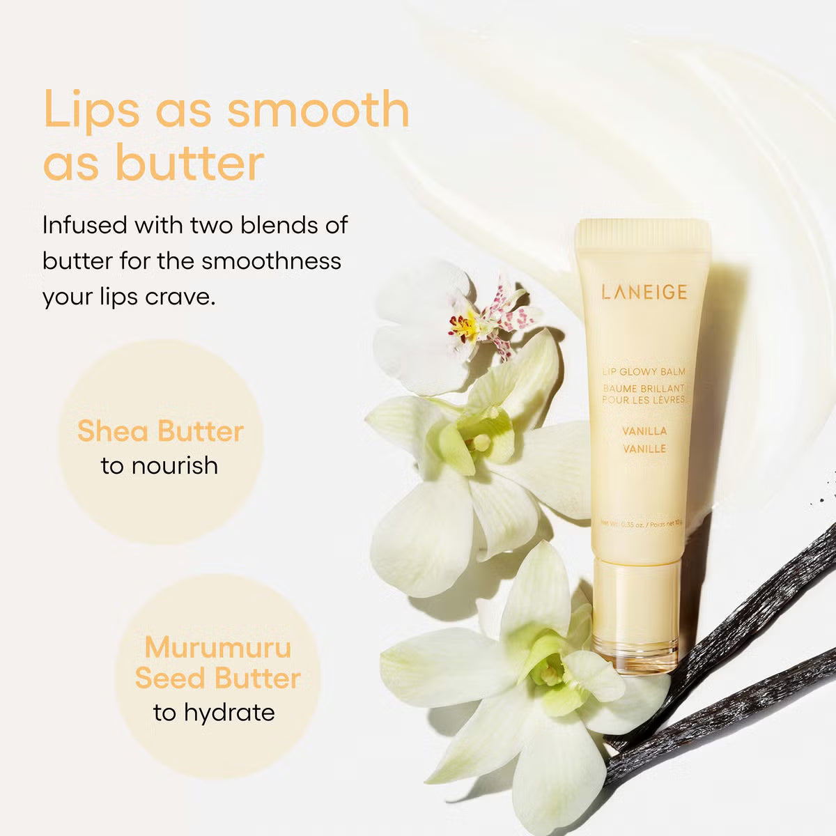 Mitrinošs lūpu balzams Laneige Lip Glowy Balm Vanilla