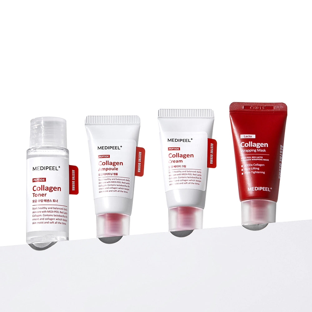 Mini iepakojumu komplekts sejas ādas kopšanai ar kolagēnu un peptīdiem Medi-Peel Red Lacto Collagen Skin Care Trial Kit