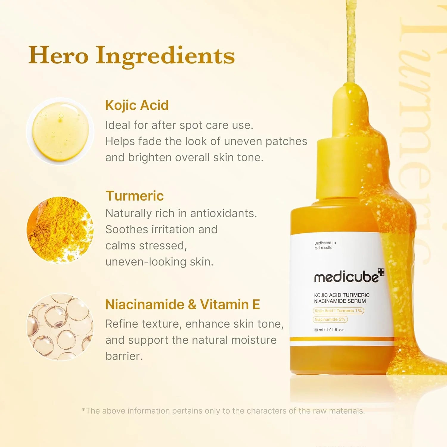 Izgaismojošs serums sejai Medicube Kojic Acid Turmeric Niacinamide Serum