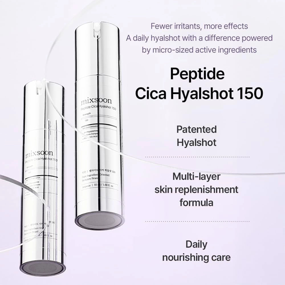 Intensīvi mitrinoša ampula Mixsoon Peptide Cica Hyalshot 150