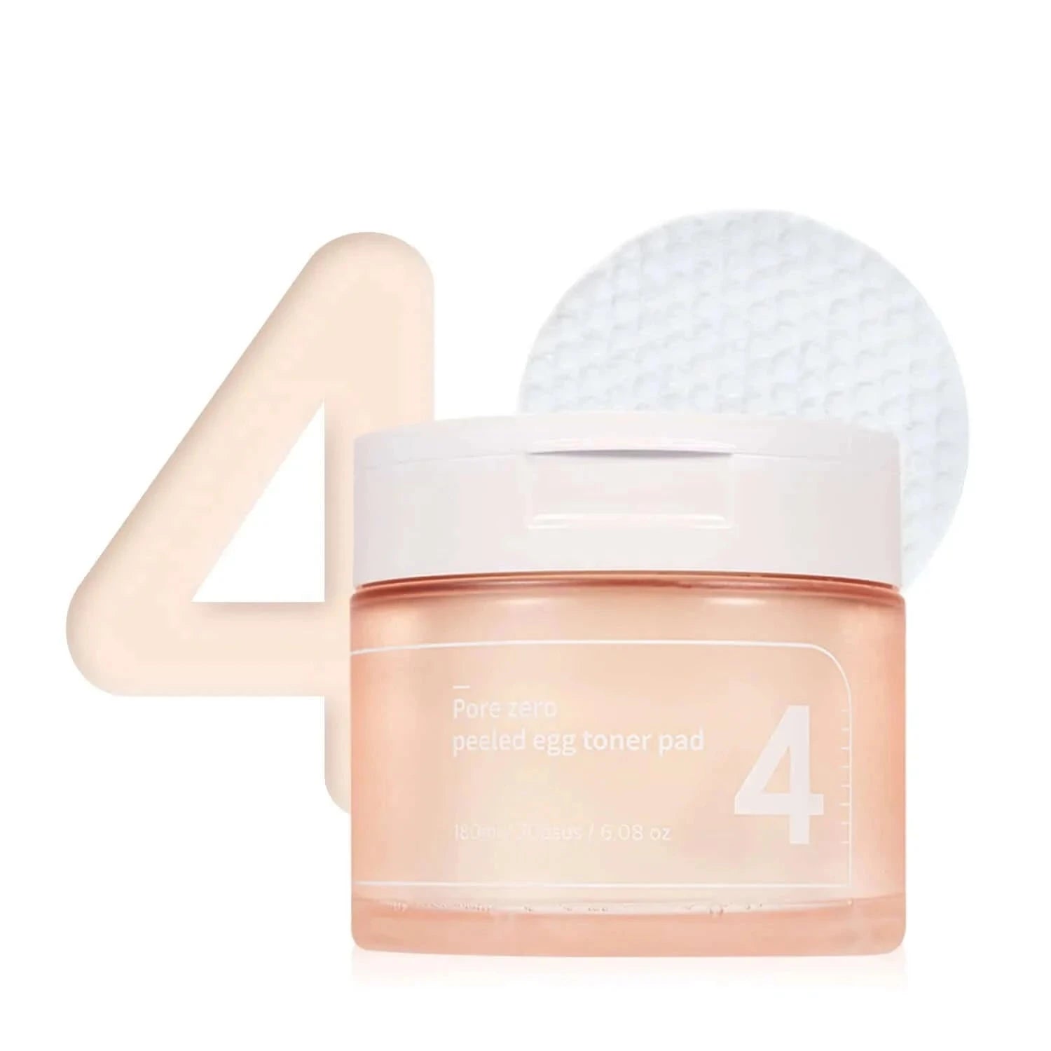 Īpaši efektīvas mitrās plāksnītes poru attīrīšanai un sašaurināšanai Numbuzin No.4 Pore Zero Peeled Egg Toner Pad