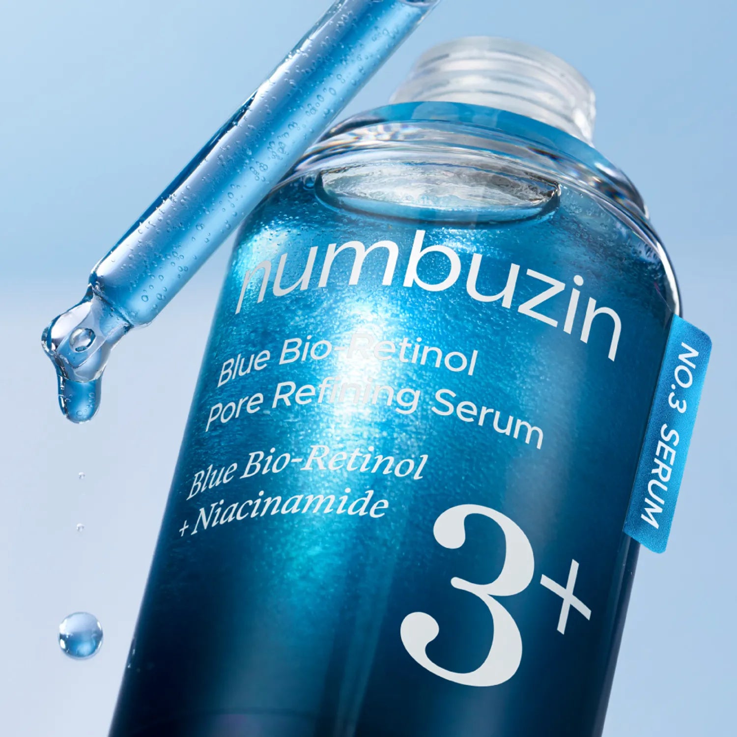 Serums poru samazināšanai Numbuzin No.3 Blue Bio-retinol Pore Refining Serum