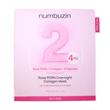 Nakts hidrogela maska Numbuzin No.2 Rose PDRN Overnight Collagen Mask