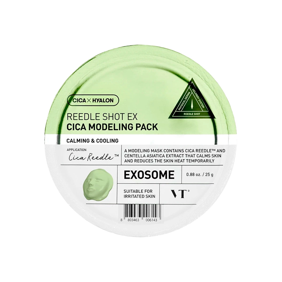 Nomierinoša modelējošā maska ar centellu VT Cosmetics Reedle Shot EX Cica Modeling Pack