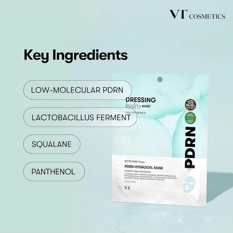 Hidrogēla maska ādas elastībai VT Cosmetics PDRN Hydrogel Mask