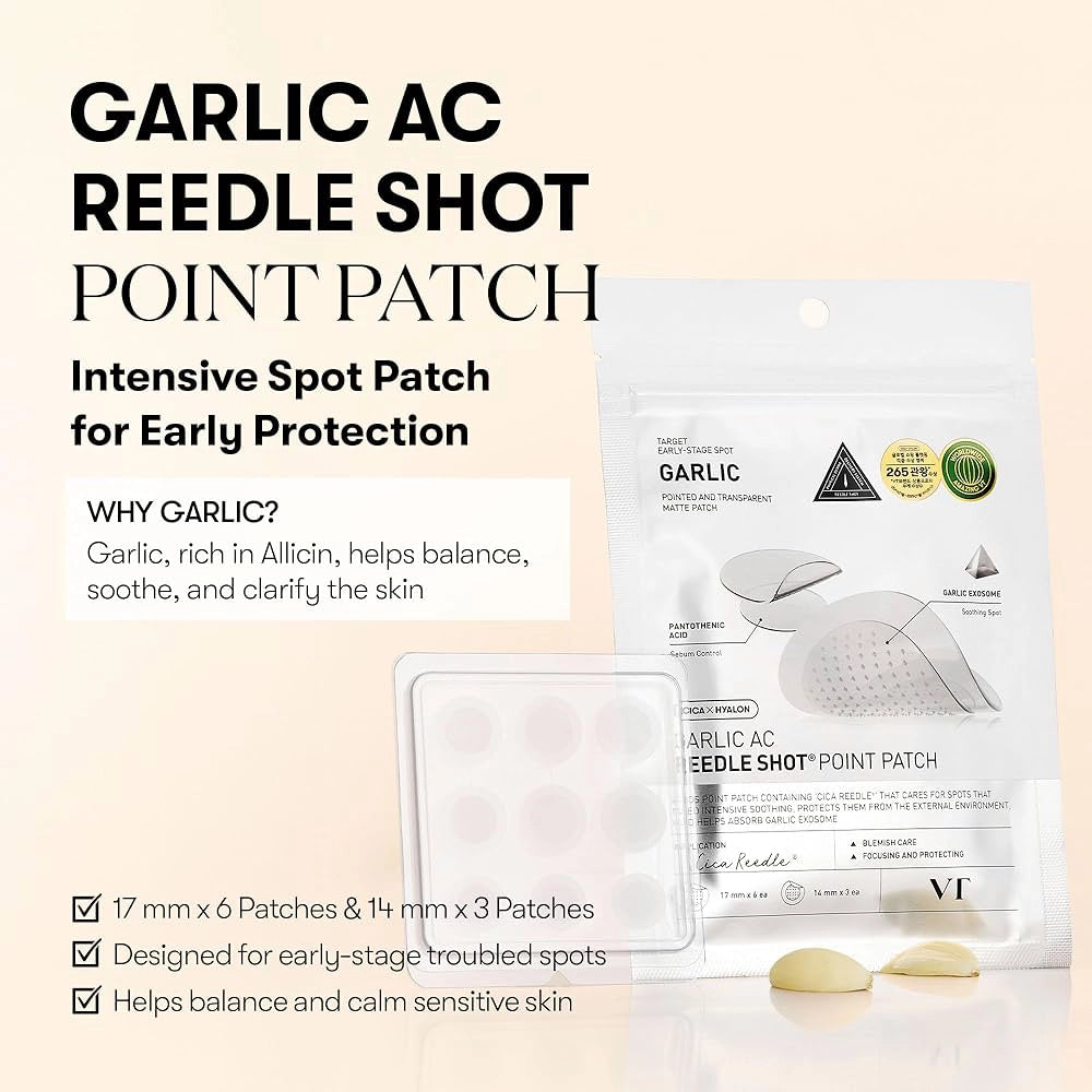 Dziedējošie plāksteri pret akni VT Cosmetics Garlic AC Reedle Shot Point Patch