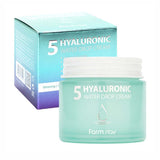 Mitrinošs krēms sejas ādai ar hialuronskābi Farmstay Hyaluronic 5 Water Drop Cream