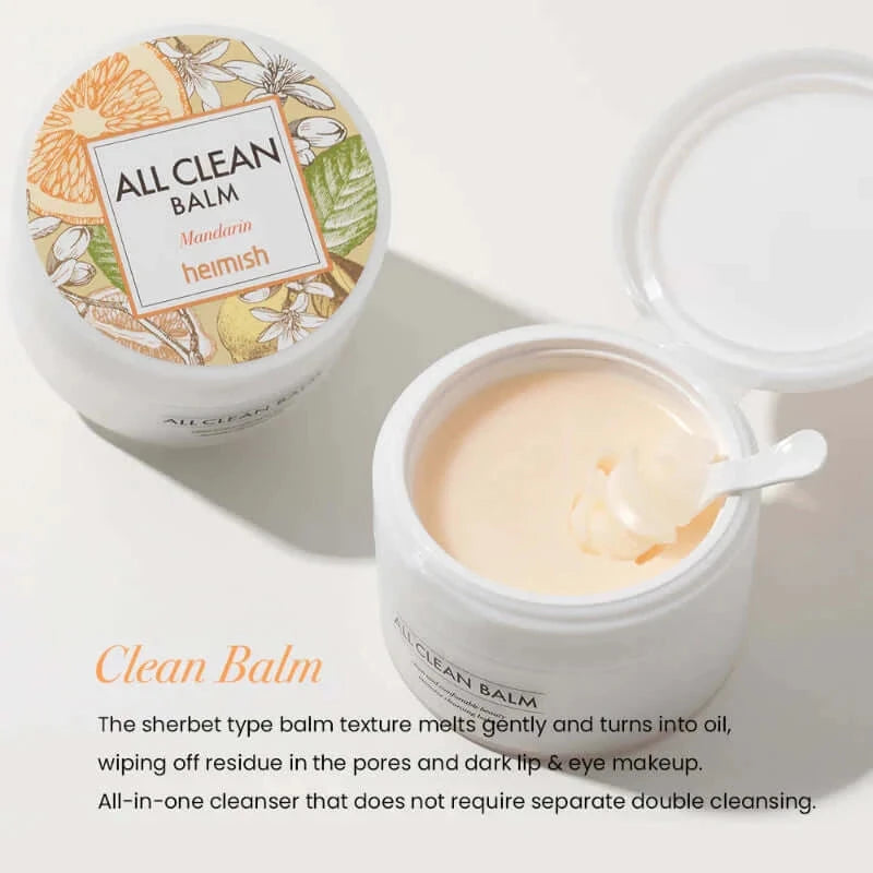 Attīrošs balzams kosmētikas noņemšanai ar mandarīnu Heimish All Clean Balm Mandarin