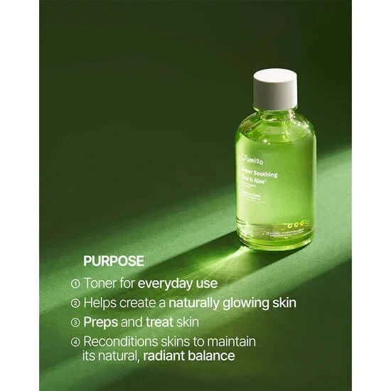 Toniks-esence ar nomierinošu iedarbību Jumiso Super Soothing Cica & Aloe Essence Toner