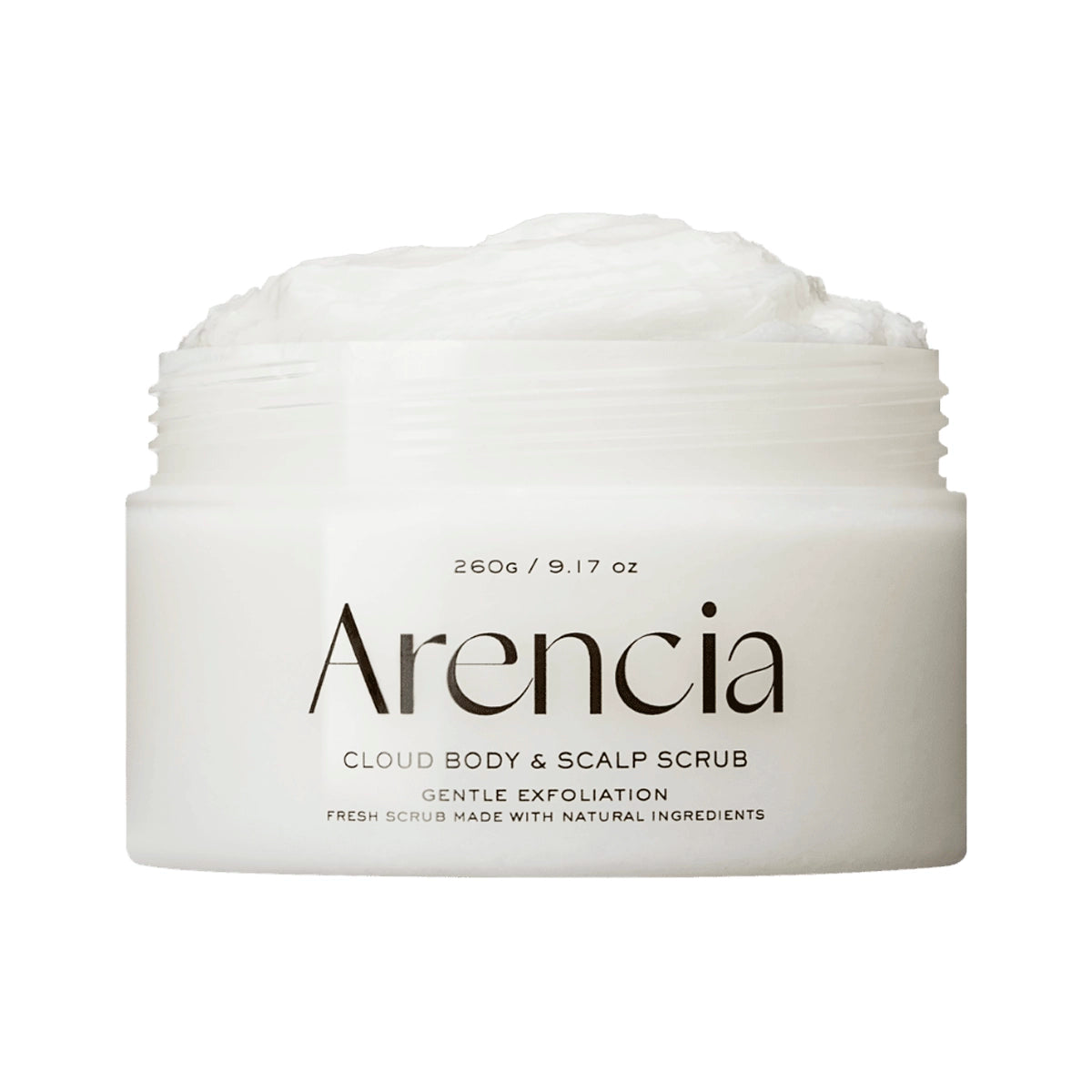 Skrubis ķermenim un galvas ādai ar balto tēju un neroli Arencia Fresh Cloud Body & Scalp Scrub White Tea & Neroli