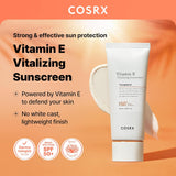 Viegls saules aizsargkrēms COSRX Vitamin E Vitalizing Sunscreen SPF50 PA++++
