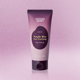 Poras attīrošs gels sejas mazgāšanai EQQUALBERRY Purple Rice Pore Purifying Pack Cleanser