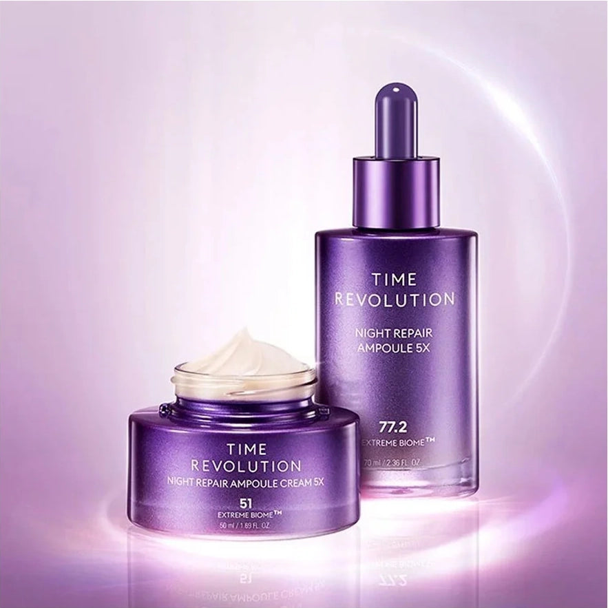 Nakts krēma un ampulas komplekts Missha Time Revolution Night Repair Ampoule & Cream Duo