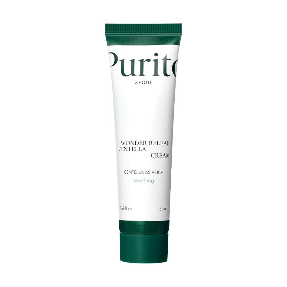Nomierinošs krēms ādas atjaunošanai ar Gotu kolu Purito Seoul Wonder Releaf Centella Cream
